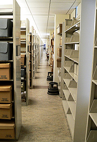 Main stacks of UCR Special Collection