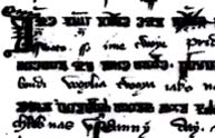 Glagolitic text with glosses in latin