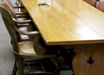 Riverside Public Library - table from Carnegie building