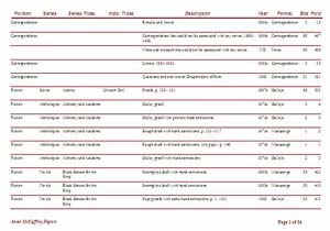 McCaffrey Papers Database Report